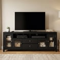 thumbnail image 1 of Cosmopolitan 72-inch-Wide Solid Wood TV Stand, Deep Black, 1 of 7