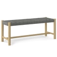 thumbnail image 1 of Simpli Home Dahlia Solid Acacia Wood Outdoor Indoor Bench In Grey, 1 of 9