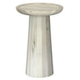 thumbnail image 1 of Simpli Home Dayton 13" Round Contemporary Solid Wood Accent Table in White Wash, 1 of 11