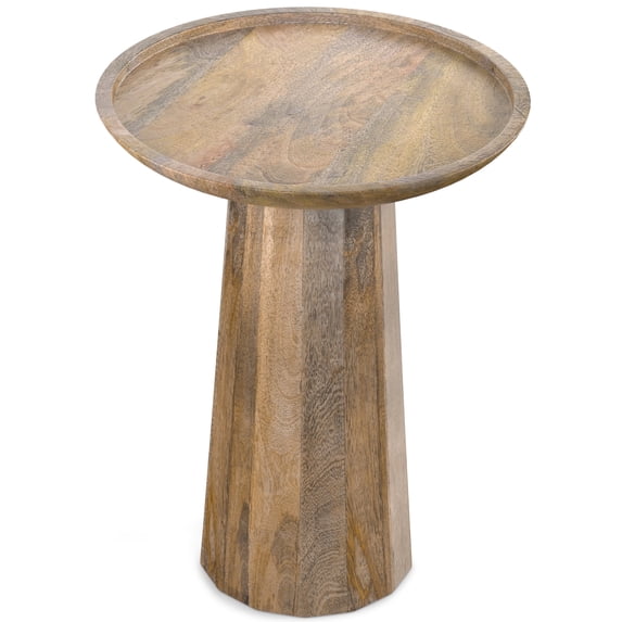 Simpli Home Dayton 13 inch Wide Solid Mango Wood Contemporary Wooden Accent Table in Natural