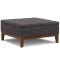 thumbnail image 1 of Simpli Home Dover 36W Square Split Top Storage Ottoman, 1 of 13