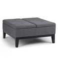 thumbnail image 1 of Simpli Home Dover Coffee Table Storage Ottoman in Slate Gray, 1 of 9