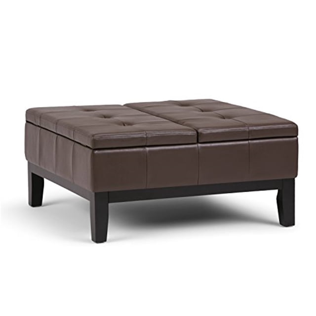 Ottoman de rangement carré Simpli Home Dover