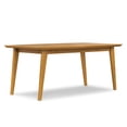 thumbnail image 1 of Simpli Home Draper SOLID WOOD and Rubberwood 66 inch x 40 inch Rectangle Mid Century Modern Dining Table in OAK WOOD, 1 of 12