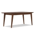 thumbnail image 1 of Simpli Home Draper 66-84 inch x 40 inch Rectangle Mid Century Modern Extendable Dining Table in Walnut Veneer, 1 of 16