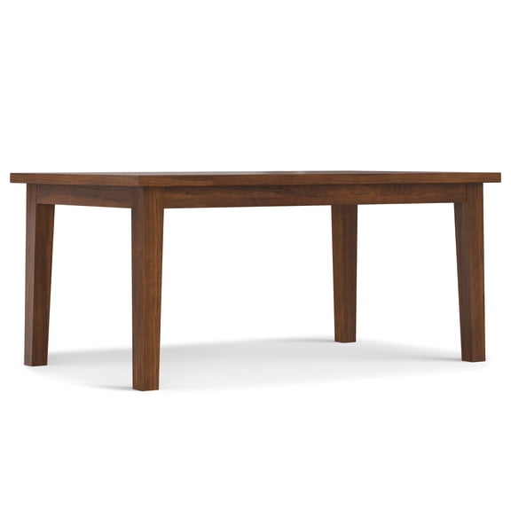 Simpli Home Eastwood 66 inch x 40 inch Rectangle Contemporary Dining Table in Walnut