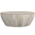thumbnail image 1 of Simpli Home Elmbrook 34 inch Wide Solid Mango Modern Industrial Drum Coffee Table in White Wash, Assembled, 1 of 8