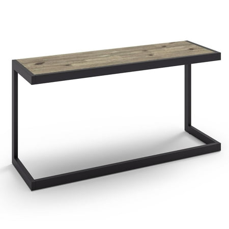 Simpli Home - Erina Rectangular Modern Industrial Solid Acacia Wood Sofa Table - Distressed Gray