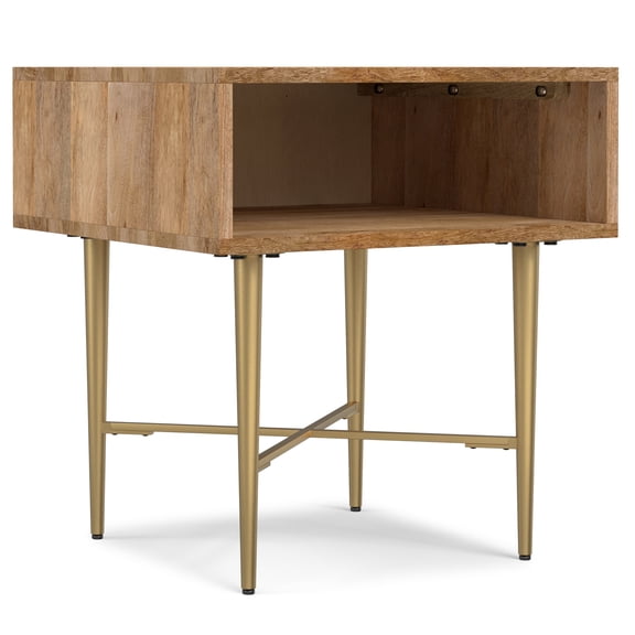 Fallon SOLID MANGO WOOD 20 inch Wide Square Contemporary End Table in Natural