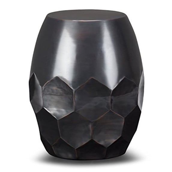 Simpli Home Flanigan Contemporary 16 inch Wide Metal Accent Side Table in Antique Copper, Fully Assembled