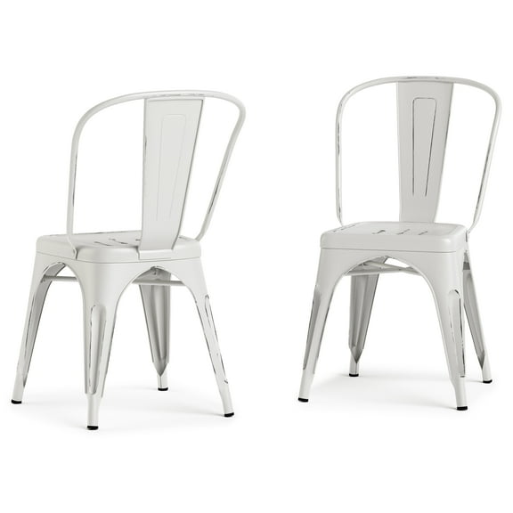 Simpli Home Fletcher Metal Dining Side Chair (Set of 2)
