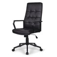 thumbnail image 1 of Simpli Home Foley Swivel Adjustable Executive Computer Office Chair in Distressed Black, 1 of 12