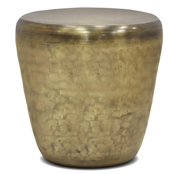 Simpli Home Garvy 22 inch Wide Industrial Metal Side Table in Rustic Bronze, Fully Assembled