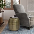 thumbnail image 1 of Simpli Home Griffen 19 inch Wide Contemporary Metal Storage Accent Table in Antique Gold, Fully Assembled, 1 of 4