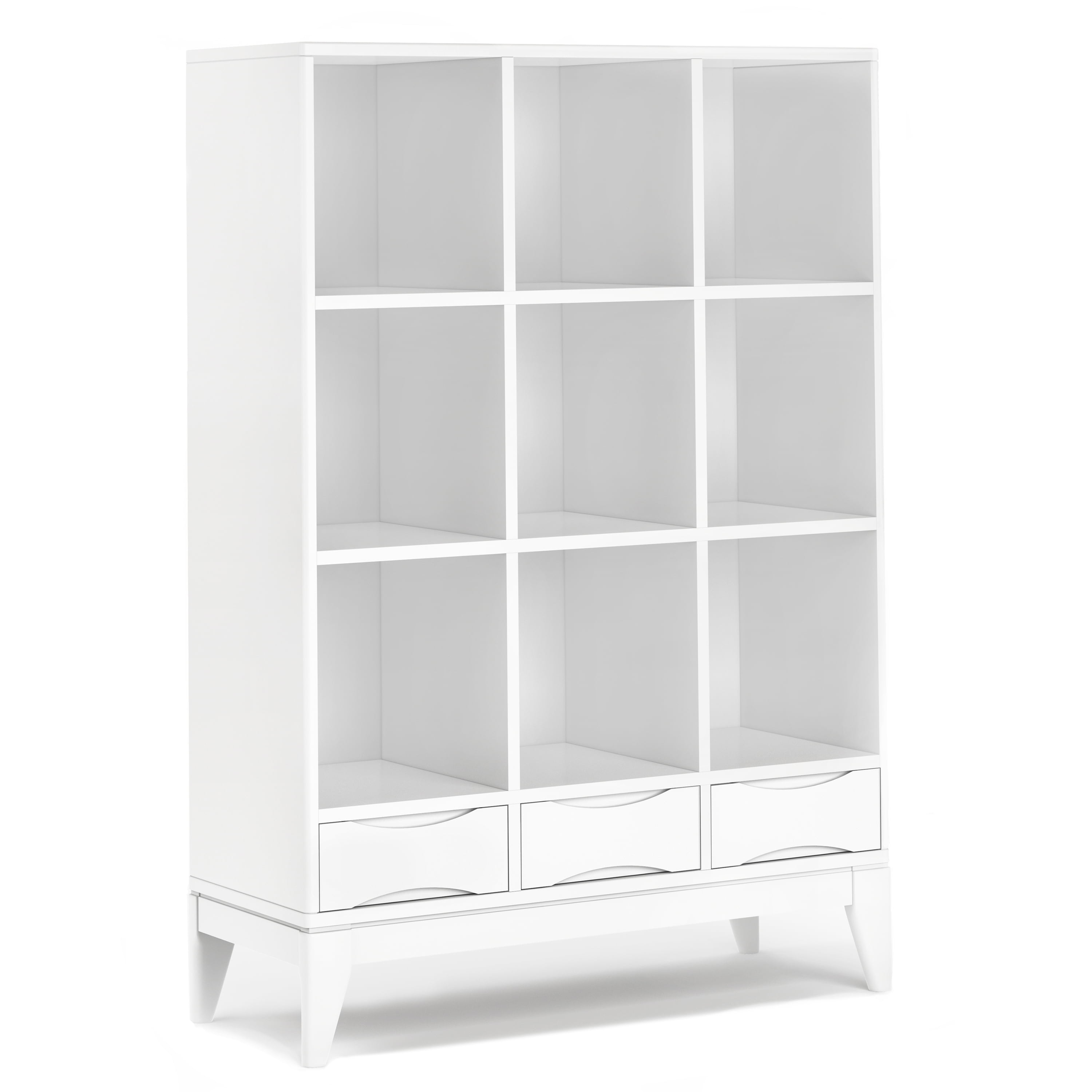 Simpli Home Harper Cube Storage with Drawers in White