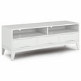 thumbnail image 1 of Simpli Home Harper SOLID HARDWOOD 60 inch Wide Mid Century Modern TV Media Stand in White For TVs up to 65 inches, 1 of 15