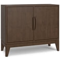 thumbnail image 1 of Simpli Home Harper 38 inch Wide Solid Wood Mid Century Modern 2 Door Sideboard Buffet in Walnut Brown, 1 of 14