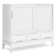 thumbnail image 1 of Harper 48 inch Wide Solid Hardwood Mid-Century Modern Medium Storage Cabinet in White, 1 of 12