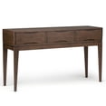 thumbnail image 1 of Simpli Home Harper 54 inch Wide Solid Wood Mid-Century Modern Console Sofa Table in Walnut Brown, 1 of 10