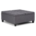 thumbnail image 1 of Simpli Home Harrison 36W Square Split Lift Top Storage Ottoman, 1 of 10