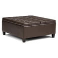thumbnail image 1 of Simpli Home Harrison 36W Square Split Lift Top Storage Ottoman, 1 of 5