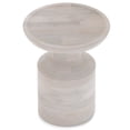 thumbnail image 1 of Simpli Home Haynes 16 inch Wide Solid Mango Boho Accent Table in White Wash, Assembled, 1 of 5