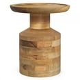 thumbnail image 1 of Haynes 16 inch Wide Solid Mango Boho Accent Table in Natural, Assembled, 1 of 8