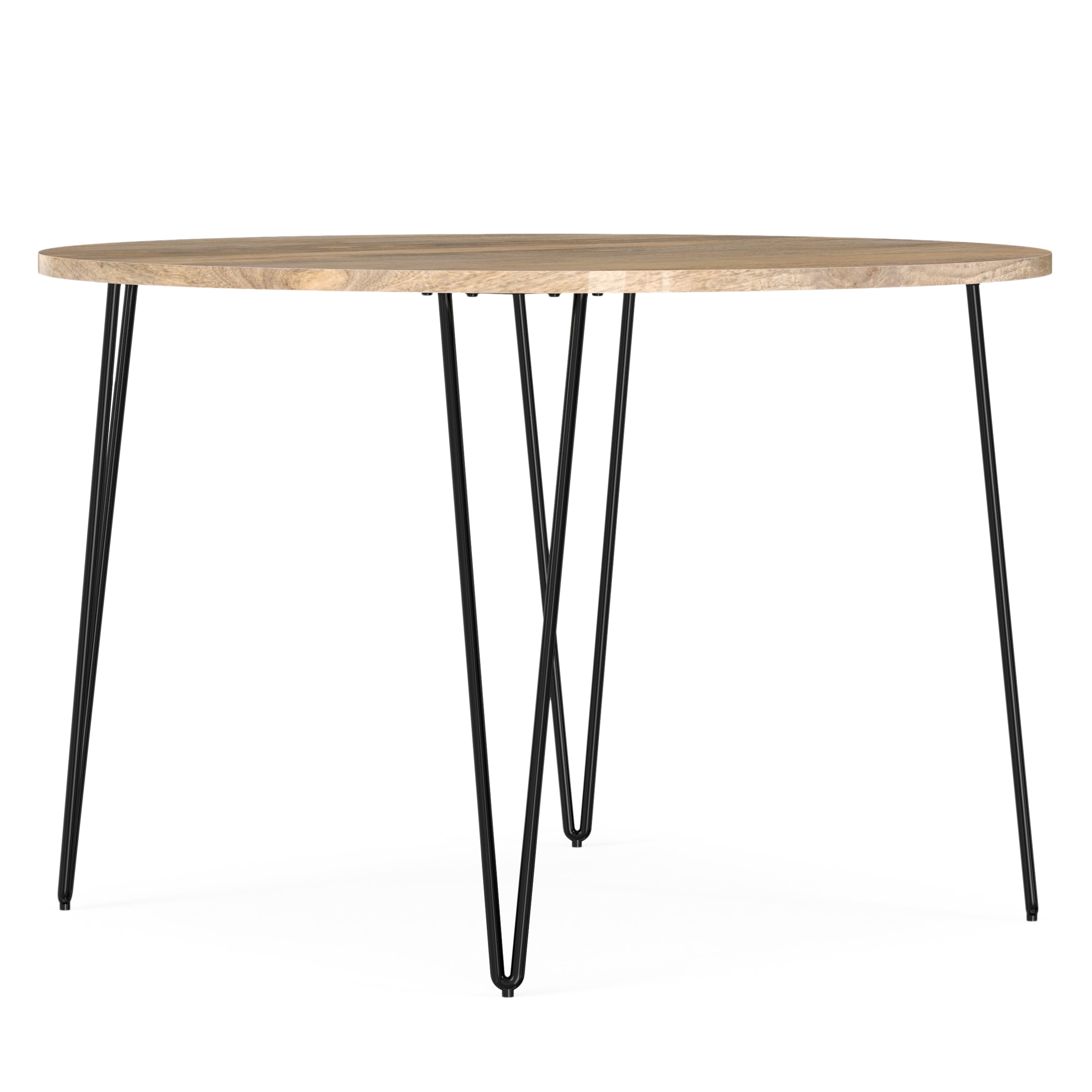 Simpli Home Hunter SOLID MANGO WOOD and Metal 45 inch x 45 inch Round ...