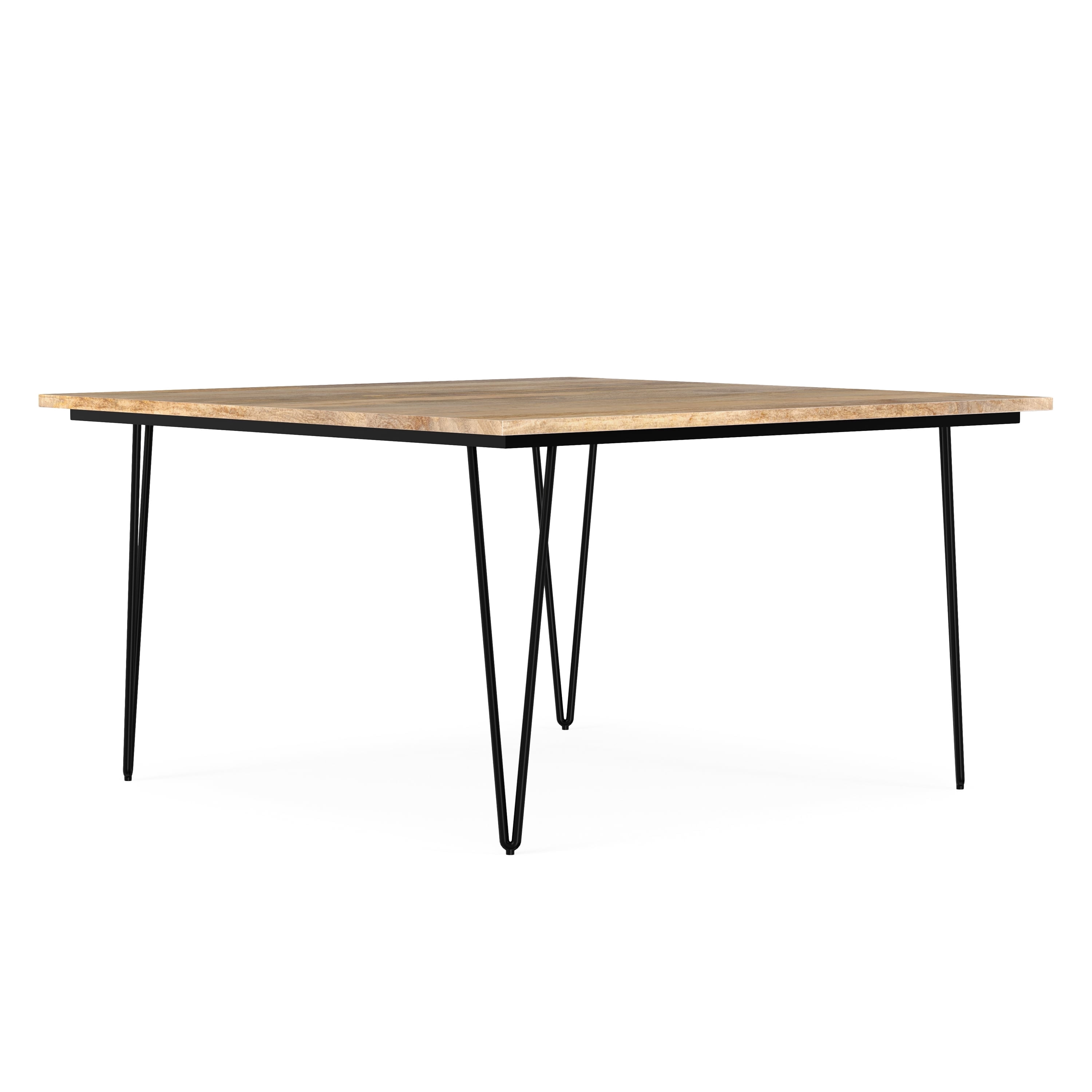 Simpli Home Hunter SOLID MANGO WOOD and Metal 54 inch x 54 inch Square ...