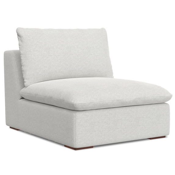 Simpli Home Jasmine Center Armless Sofa Module in Performance Fabric