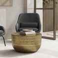 thumbnail image 1 of Simpli Home Johnsen 29.5 inch Wide Boho Metal Coffee Table in Antique Gold Iron, Assembled, 1 of 6