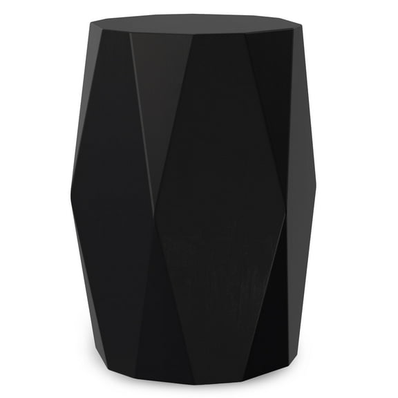 Judson 15 inch Wide Solid Mango Contemporary End Table in Black, Assembled