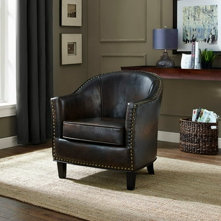 Simpli Home - Kildare Tub Chair - Distressed Brown