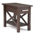 thumbnail image 1 of Simpli Home Kitchener 14 inch Wide Solid Wood Contemporary Narrow Side Table in Warm Walnut Brown, 1 of 10