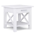 thumbnail image 1 of Simpli Home Kitchener 21" Square Contemporary Solid Wood End Table in White, 1 of 2