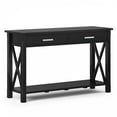 thumbnail image 1 of Simpli Home Kitchener SOLID WOOD 47 inch Wide Contemporary Console Sofa Table in Black, 1 of 8