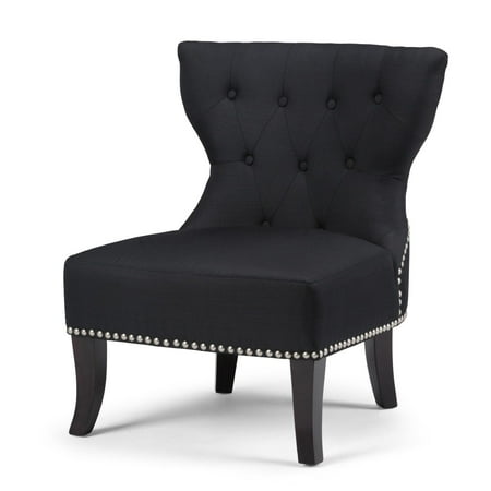 Simpli Home - Kitchener Traditional Slipper Chair - Charcoal