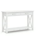 thumbnail image 1 of Simpli Home Kitchener SOLID WOOD 47 inch Wide Contemporary Console Sofa Table in White, 1 of 8