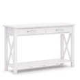 thumbnail image 1 of Simpli Home Kitchener 47 inch Wide Solid Wood Contemporary Console Sofa Table in White, 1 of 8