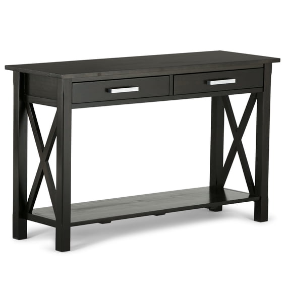 Simpli Home Kitchener 47-inch-Wide Solid Wood Contemporary Console Sofa Table in Hickory Brown