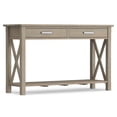 thumbnail image 1 of Simpli Home Kitchener 47 inch Wide Solid Wood Contemporary Console Sofa Table in Distressed Grey, 1 of 12