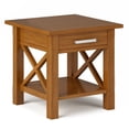 thumbnail image 1 of Simpli Home Kitchener 21 inch Wide Solid Wood Contemporary End Table in Light Golden Brown, 1 of 2