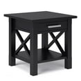 thumbnail image 1 of Simpli Home Kitchener Solid Wood Wide End Table with Storage in Black, 1 of 2