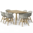 thumbnail image 1 of Simpli Home Kona Solid Acacia Wood 65 inch Wide Rectangle Contemporary 7 Piece Outdoor Dining Set in Taupe, 1 of 10
