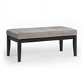 thumbnail image 1 of Simpli Home Lacey 43" Wd. Ottoman Bench in Distressed Grey Taupe Faux Leather, 1 of 6