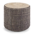 thumbnail image 1 of Simpli Home Larissa 18 inch Wide Boho Round Pouf in Natural Hand Braided Jute, 1 of 4