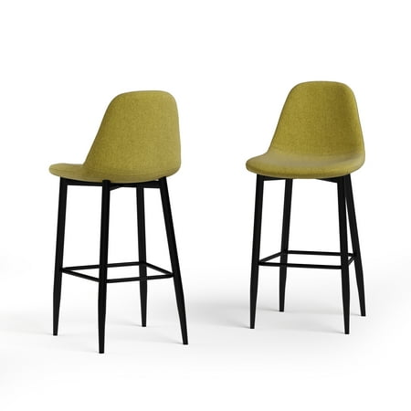 Simpli Home - Laurel Counter Height Stool (Set of 2) - Acid Green