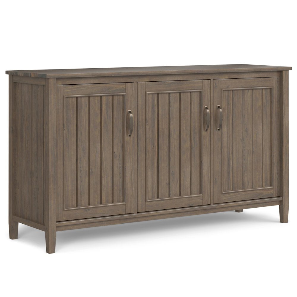 Lev 60'' Smoky Brown Solid Wood Adjustable Shelving Cabinet