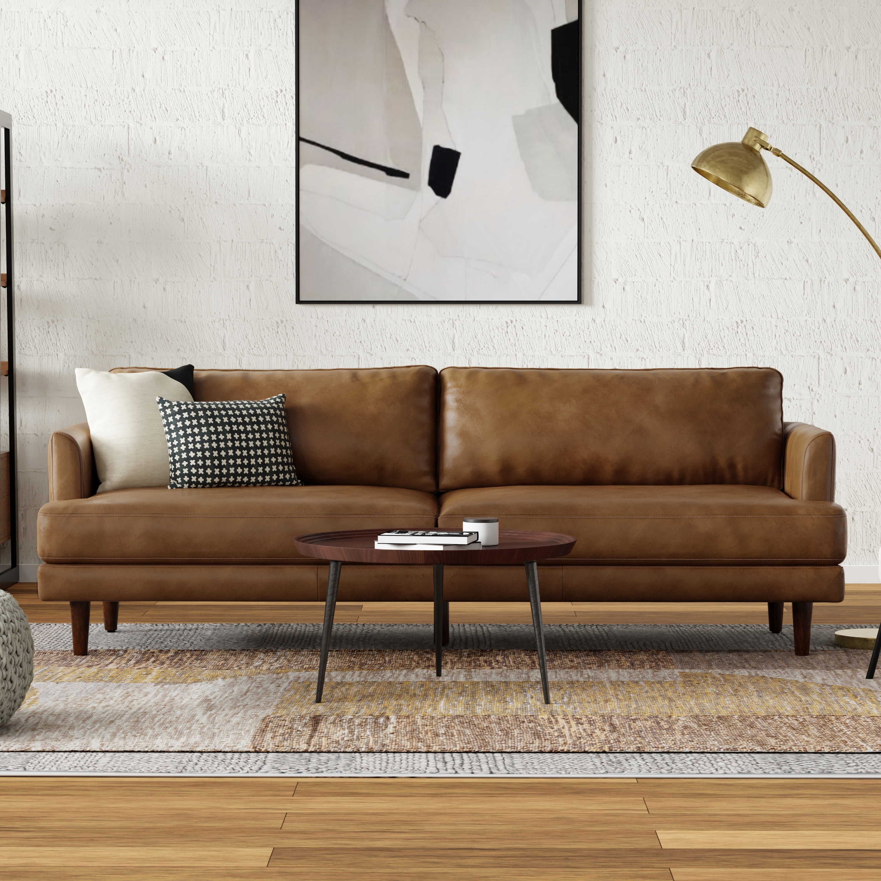 Mid Century Modern 90 Inch Wide Sofa