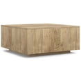 thumbnail image 1 of Simpli Home Lockhart SOLID MANGO WOOD 30 inch Wide Square Modern Square Coffee Table in Natural, Fully Assembled, 1 of 5
